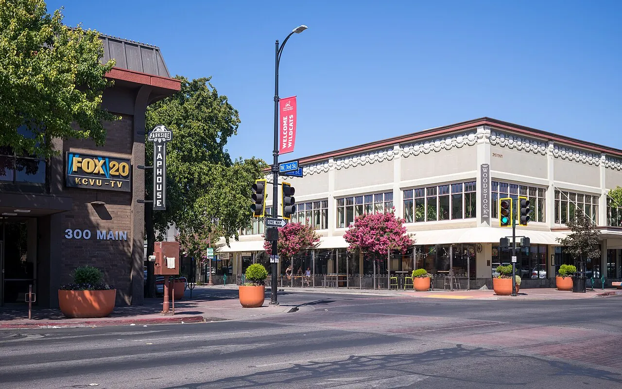 Downtown Chico at West Third and Main streets in Chico, California